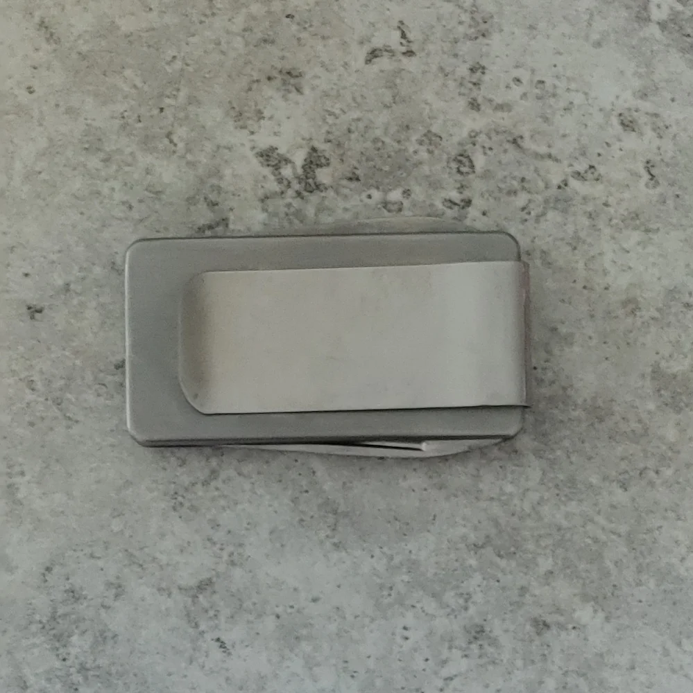 Vintage Money Clip With Knife and File